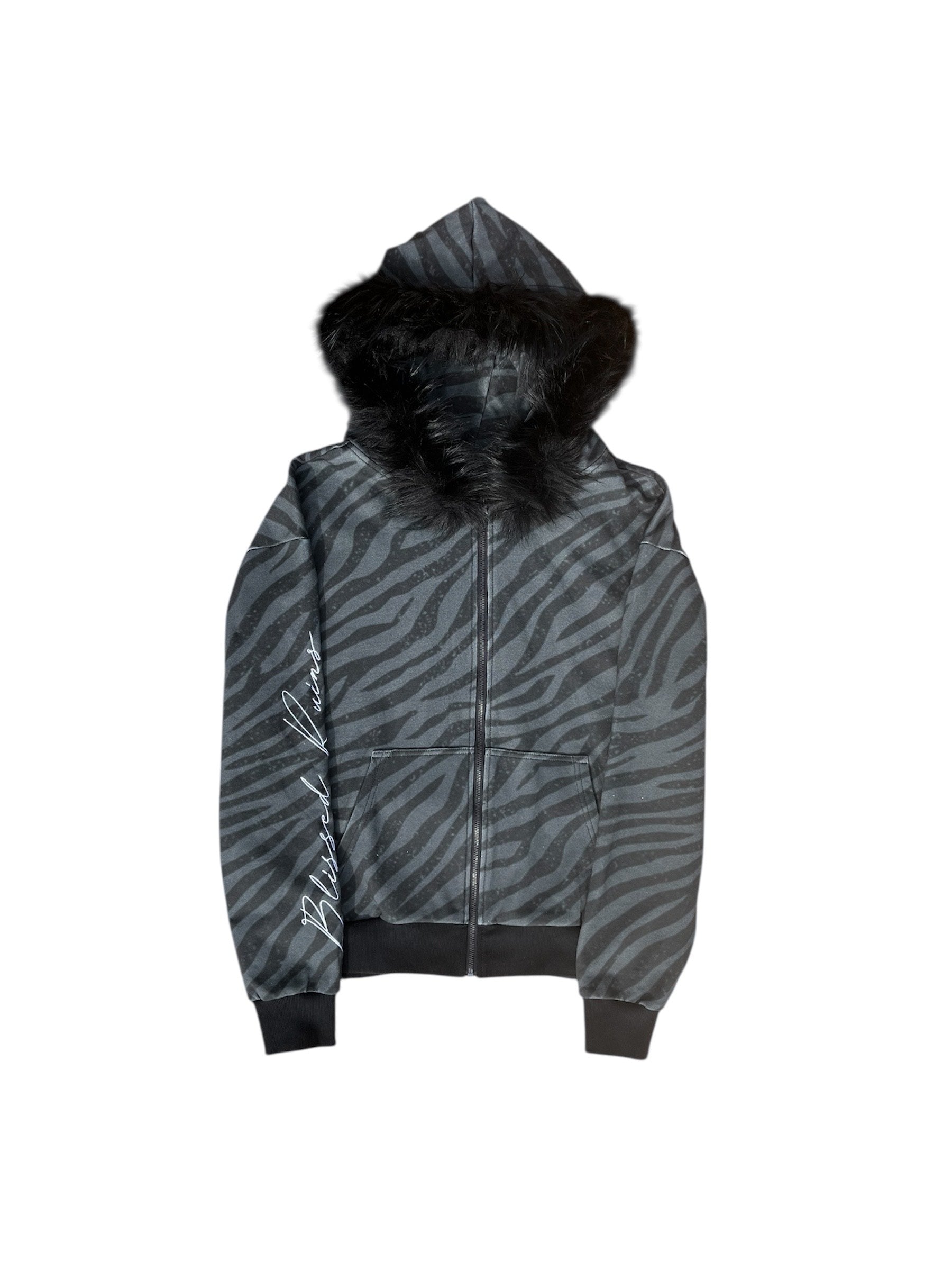 “ONYX” Black Tiger Zip Up