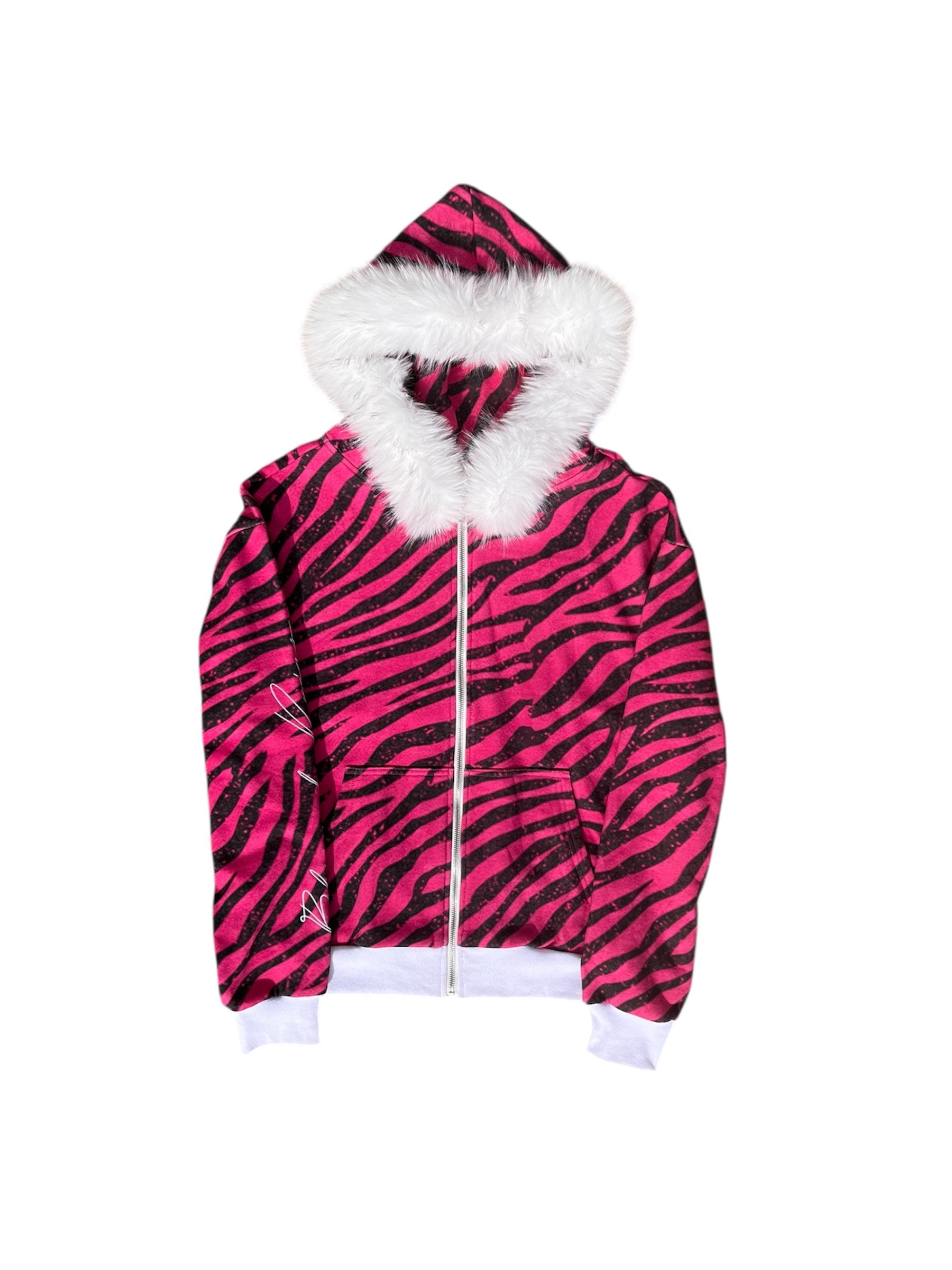 “NEO MAGENTA” Pink Tiger Zip Up